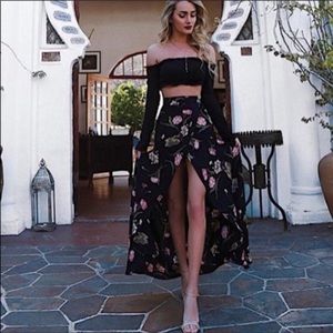 COPY - Flynn Skye floral  high rise maxi skirt with slit
